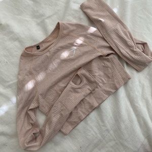 Gymshark light pink crop top